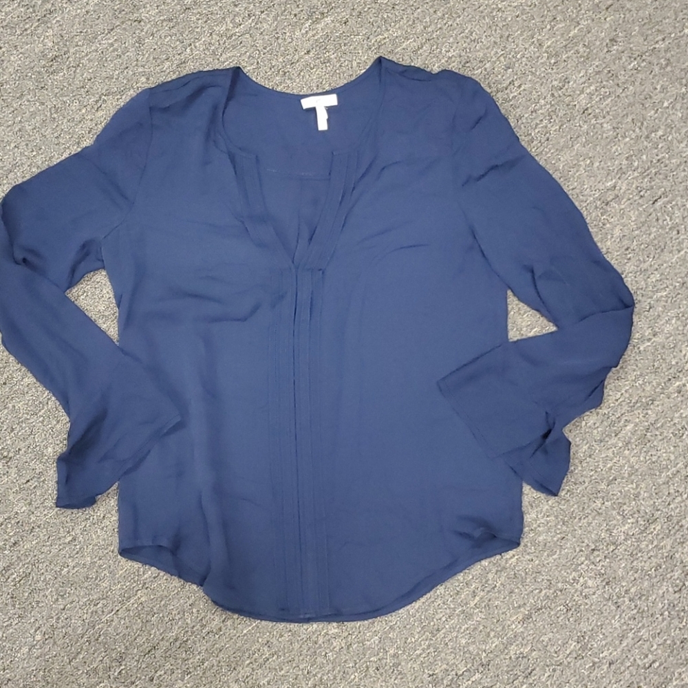 Joie navy silk blouse